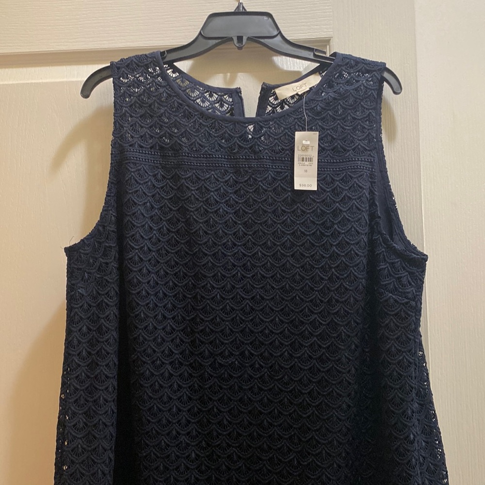 New LOFT Eyelet Shift Dress